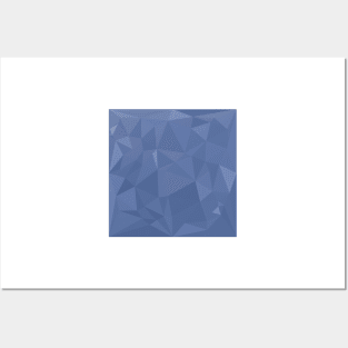 Steel Blue Abstract Low Polygon Background Posters and Art